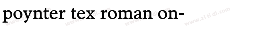 poynter tex roman on字体转换
